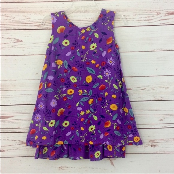Talbots Other - Talbots Kids Purple Floral Sun Dress Size 3T